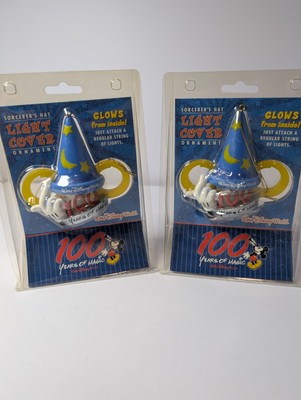 Walt Disney World Sorcerer's Hat Light Cover Ornament 100 Years of Magic 2 Set -image