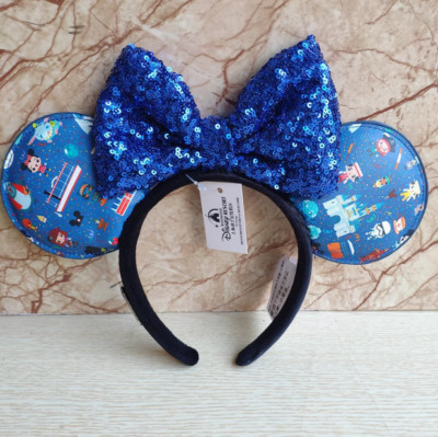 Disney-Parks Loungefly Blue Characters Chibi Minnie Mouse Ears Headband-image