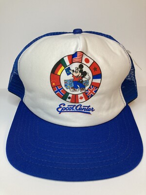 Vintage Epcot Center Walt Disney World 1982 New Era Trucker Snapback Mesh Cap-image