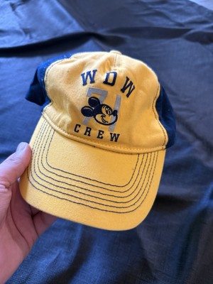 Disney Mickey WDW Walt Disney World Crew Adult Baseball Hat Yellow Blue Cap -image
