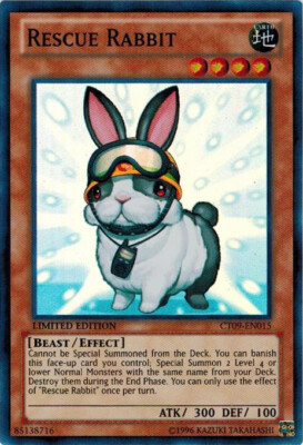 Yugioh! MP Rescue Rabbit - CT09-EN015 - Super Rare - Limited Edition Moderately -image