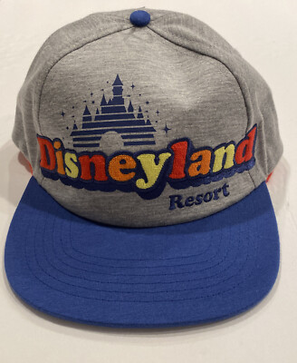 Disney Parks Disneyland Resort Adult Size Hat Cap Retro Gray & Blue Snapback-image