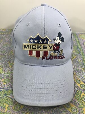 Mickey Mouse Florida Hat Cap Strap Back Walt Disney World Blue Disney-image