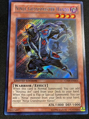 Ninja Grandmaster Hanzo CT09-EN003 - Secret Rare - Limited Edition - LP-image