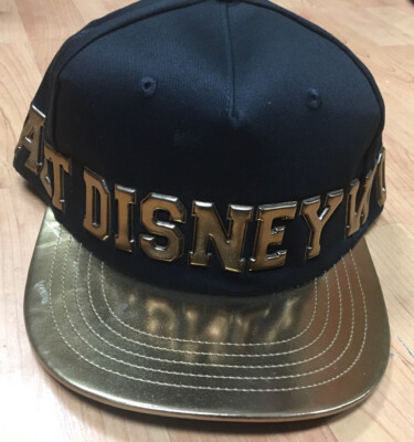 Walt Disney World Adult Adjustable Black and Gold Baseball Hat Cap-image