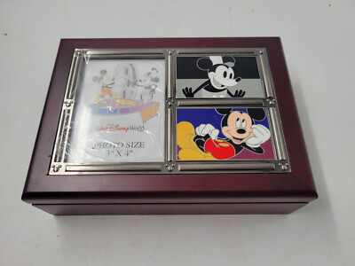 Walt Disney World 2005 Picture Photo Frame Mickey Mouse Keepsake Jewelry Box-image