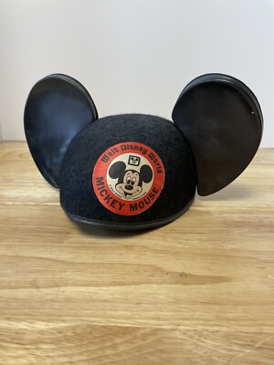 Mickey Ears Hat Walt Disney World Productions Mickey Mouse Collect Gift Vtg-image