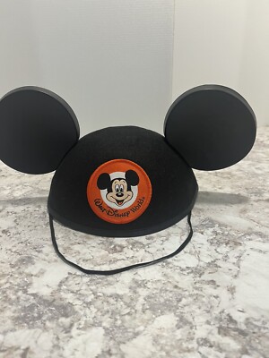 Walt Disney World Mickey Mouse Black Felt Hat Ears Original Disney Parks Hat-image