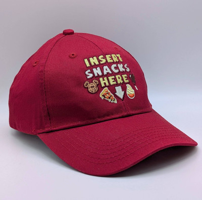 Disney Parks Insert Snacks Here Hat Baseball Cap Adult Strap Disneybound WDW-image