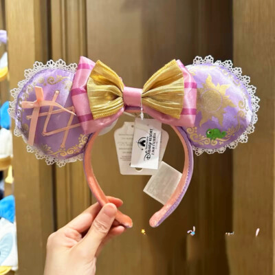 Disney Parks Mickey Mouse Rapunzel Tangled Pascal Ears Minnie 2024 Headband-image