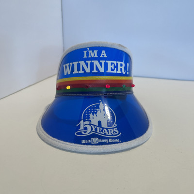 Vtg 1986 Walt Disney World Visor 15 Yr. Celebration 