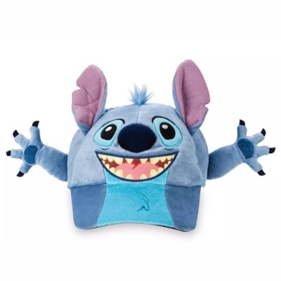 Disney Stitch Character Ears Hands Novelty Plush  Cap Hat Adjustable One Size-image
