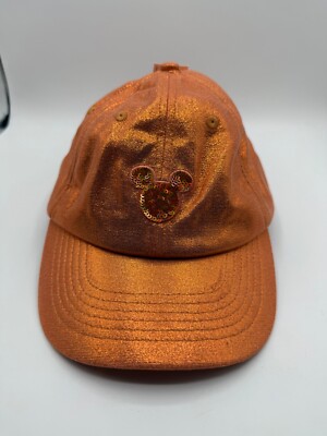 Walt Disney World Orange Peach Punch Mickey Sequin Hat Adult *NWT-image