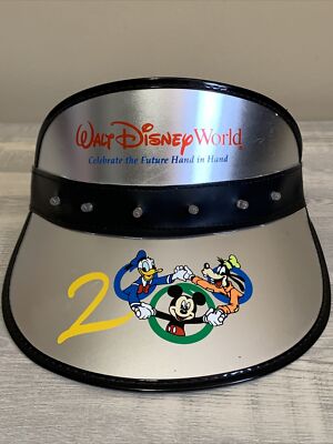 Vintage Walt Disney World GOOFYS HAT 2000 Celebrate The Fut Lighted Visor Works-image