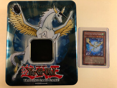 Crystal Beast Sapphire Pegasus CT04-EN002 Secret Rare NM Yu-Gi-Oh! Card w/ Tin-image