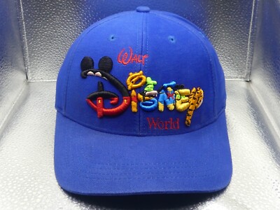 Walt Disney World Mickey Blue Cotton Taiwan R.O.C. OSFA Dad Fit Snapback Hat Cap-image
