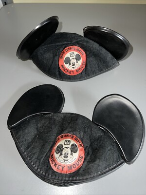 WDW Disney World Mickey Mouse ears cap kid size Disney souvenir vtg old shape, 2-image