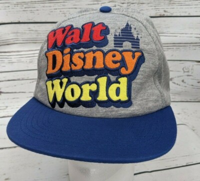 NWT Disney Parks Walt Disney World Retro Logo Embroidered Adult Baseball Cap Hat-image