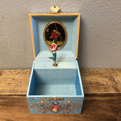 Signed By Ariel 1988 Disney LITTLE MERMAID Princess Ariel Jewelry Music Box-image