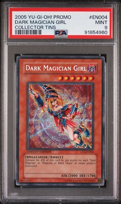PSA 9 Yugioh CT2-EN004 Dark Magician Girl Secret Rare Collector Tins Promo 2005-image