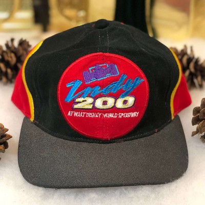 Vintage 90s Indy 200 Walt Disney World Speedway Racing Florida Strapback Hat-image