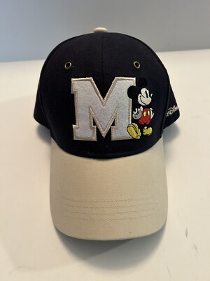 Vintage Walt Disney World Mickey Mouse Adult Size Adjustable Baseball Hat-image