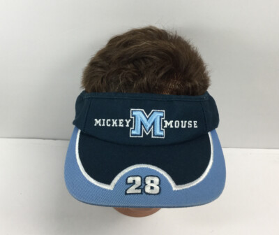 MICKEY MOUSE 28 Visor Walt Disney World Blue Golf Hat Adult Hook Loop Cap-image