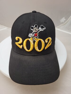 Walt Disney World Ears to you Vtg 2002 Mickey Black Hat Cap Adjustable-image