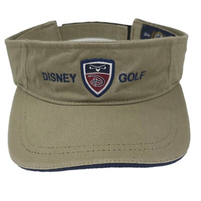 Disney Golf Hat Sun Visor Khaki Beige Walt Disney World Genuine Authentic Adult-image