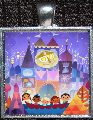 Disneyland its a small world Ride Attraction Jewelry Necklace Pendant Disney WDW-image