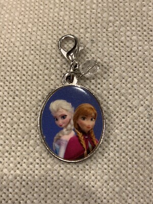 Walt Disney World Charmed In The Park Frozen Anna Elsa Charm Bracelet Necklace-image