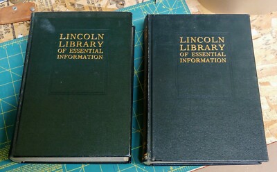 Lincoln Library of Essential information Volume 1 &2 1934 Frontier Press-image