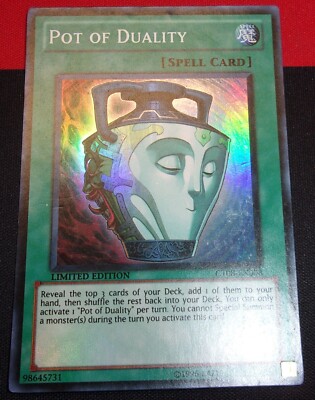 Yugioh! Pot of Duality CT08-EN008 Super Rare Limited Ed Very LP-image