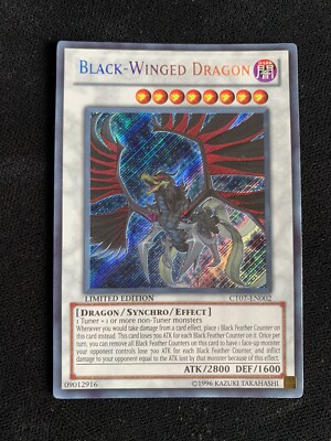 Black-Winged Dragon - CT07-EN002 - Secret Rare NM Collector's Tin Yugioh-image