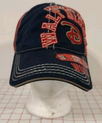 Property Of Walt Disney World Cap Hat Blue Red Mens Adjustable Embroidered -image