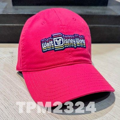2025 Disney Parks Walt Disney World Logo Pink Hat Baseball Cap Adjustable New-image