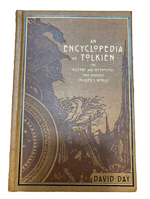 An Encyclopedia of Tolkien: The History and Mythology LEATHER BOUND by David Day-image