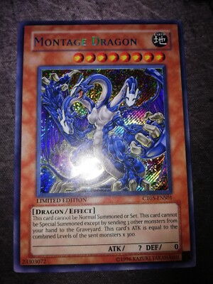 Yu-Gi-Oh! Montage Dragon CT05-ENS01 Limited Edition Secret Rare Near Mint (-) -image