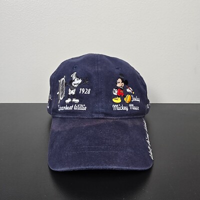 Walt Disney World Hat Cap Mens Strap Back Blue Mickey Mouse Logo Casual Vacation-image