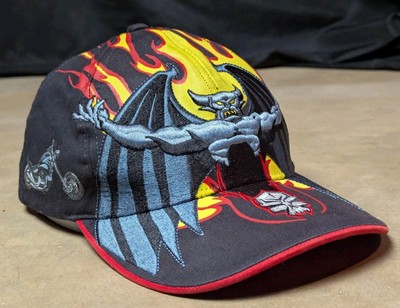 Vintage Walt Disney World Fantasia Chernabog Choppers Fire Flames Dad Hat Cap-image