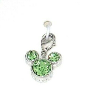 Arribas Disney Charm✿ Mickey Birthstone August Made with Crystals from Swarovski-image
