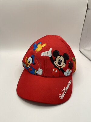 Disney Parks Mickey Mouse Red Baseball Cap Hat Infant 49-55 CM Hook And Loop-image