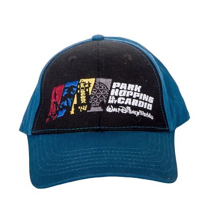Walt Disney World Park Hopping is my Cardio Baseball Cap Hat One Size Blue Black-image