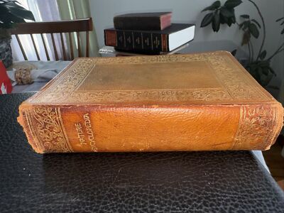 One Volume Nature Encyclopedia Clyde Fisher 1941 Vintage Rare Leather Indexed!!!-image