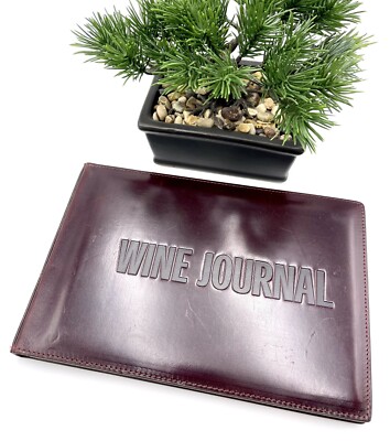 Wine Journal The Wine Record System Leather Bound Printed & Bound In Korea 1993-image