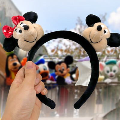 Disney Parks Mickey and Minnie Mouse Plush Headband Exclusive Disneyland-image