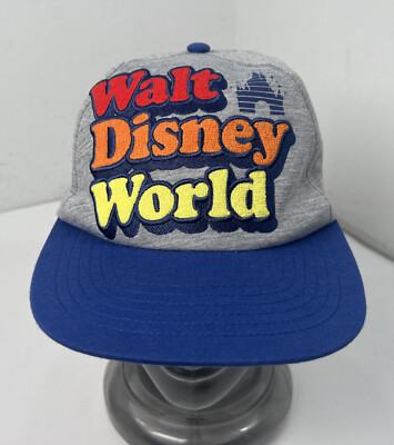 Disney Parks Walt Disney World Cap Hat Retro Patch 1971 Castle Baseball Gray-image