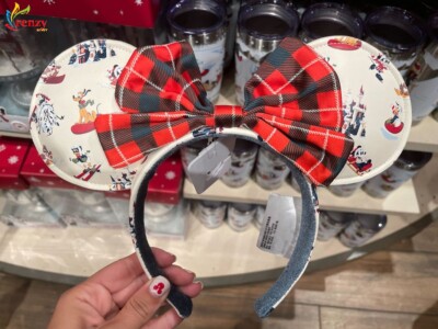 Disney Parks Holiday Lodge Snow Mickey Christmas Minnie Mouse Ears Headband 💖-image