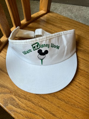 Vintage Walt Disney World Exclusive Golf Sun Visor Cap white golf ball-image