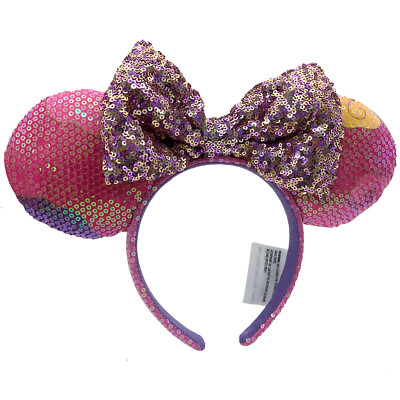 DisneyParks Multicolour Sequin Minnie Mouse Bow Sequins Ears Headband Ears New-image
